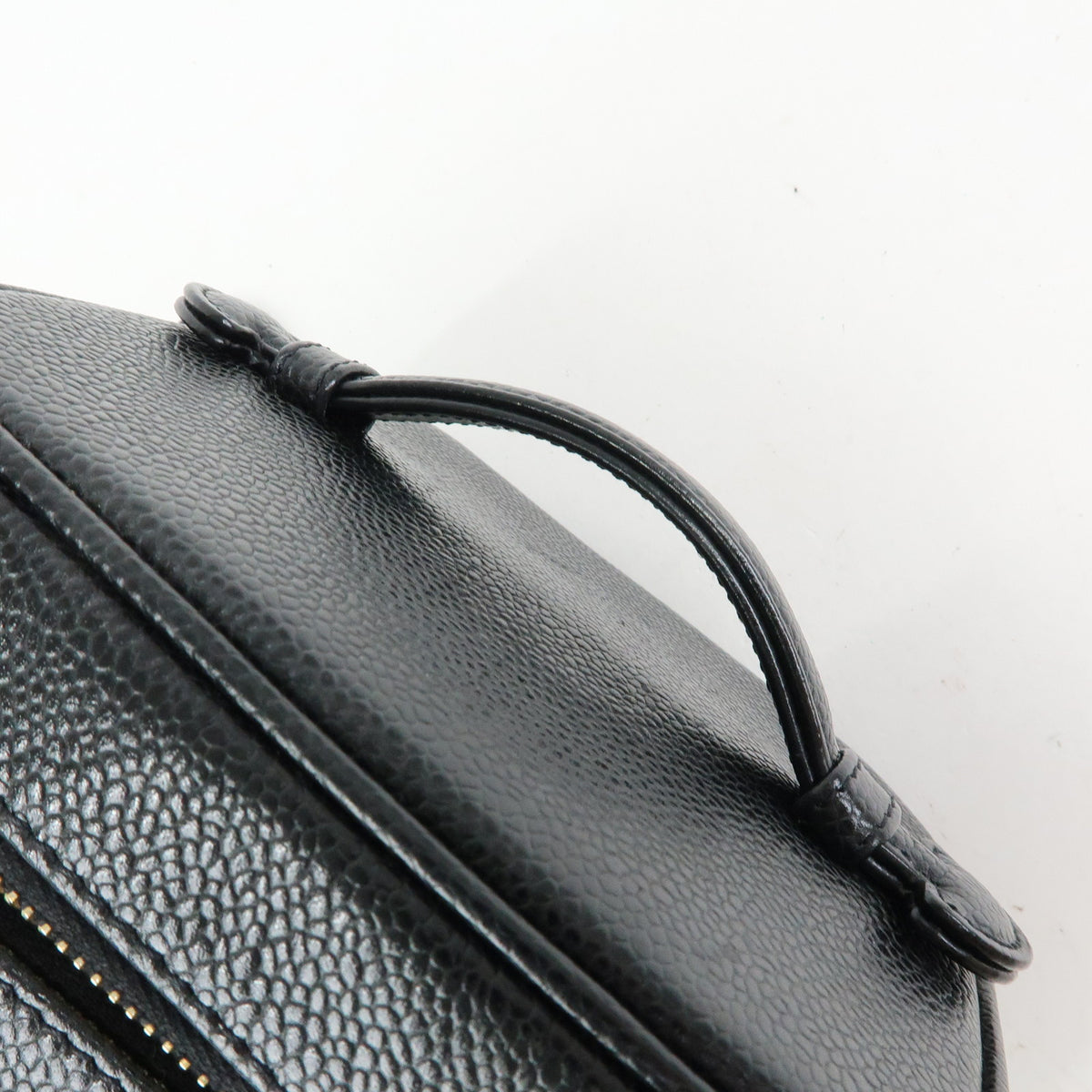 CHANEL COCO Mark Caviarskin Vanity Bag Hand Bag Black A01998
