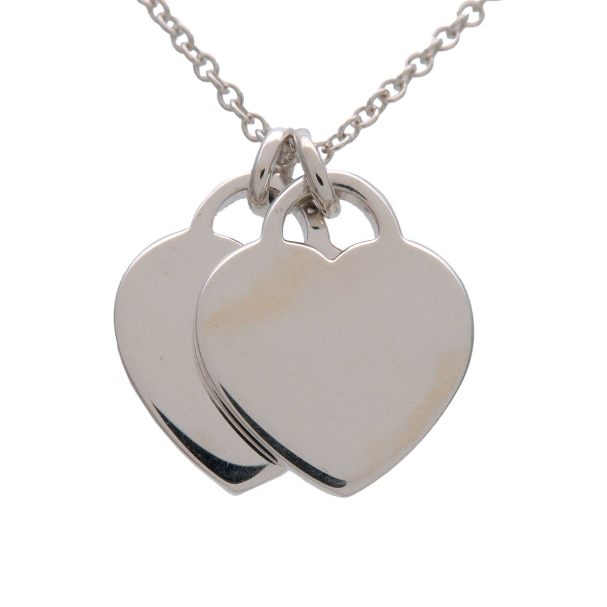 Tiffany & Co Return to Tiffany Mini Double Heart Tag Necklace SV925