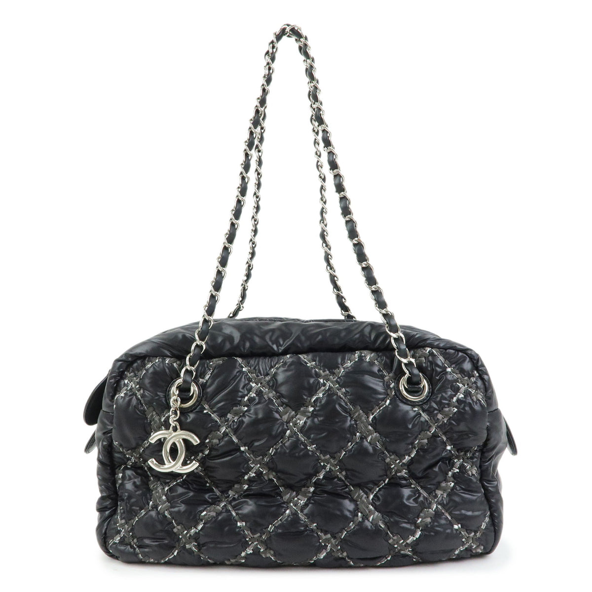 CHANEL Paris Byzance Tweed On Stitch Bowler Bag Shoulder Bag