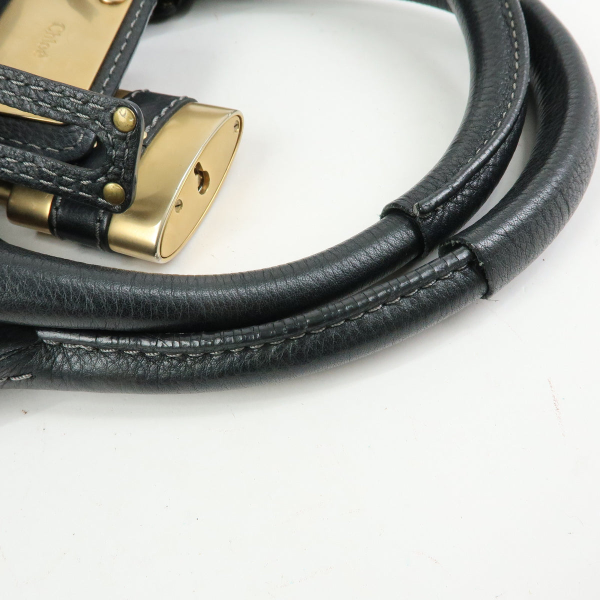 Chloe Paddington Leather Shoulder Bag Hand Bag Black