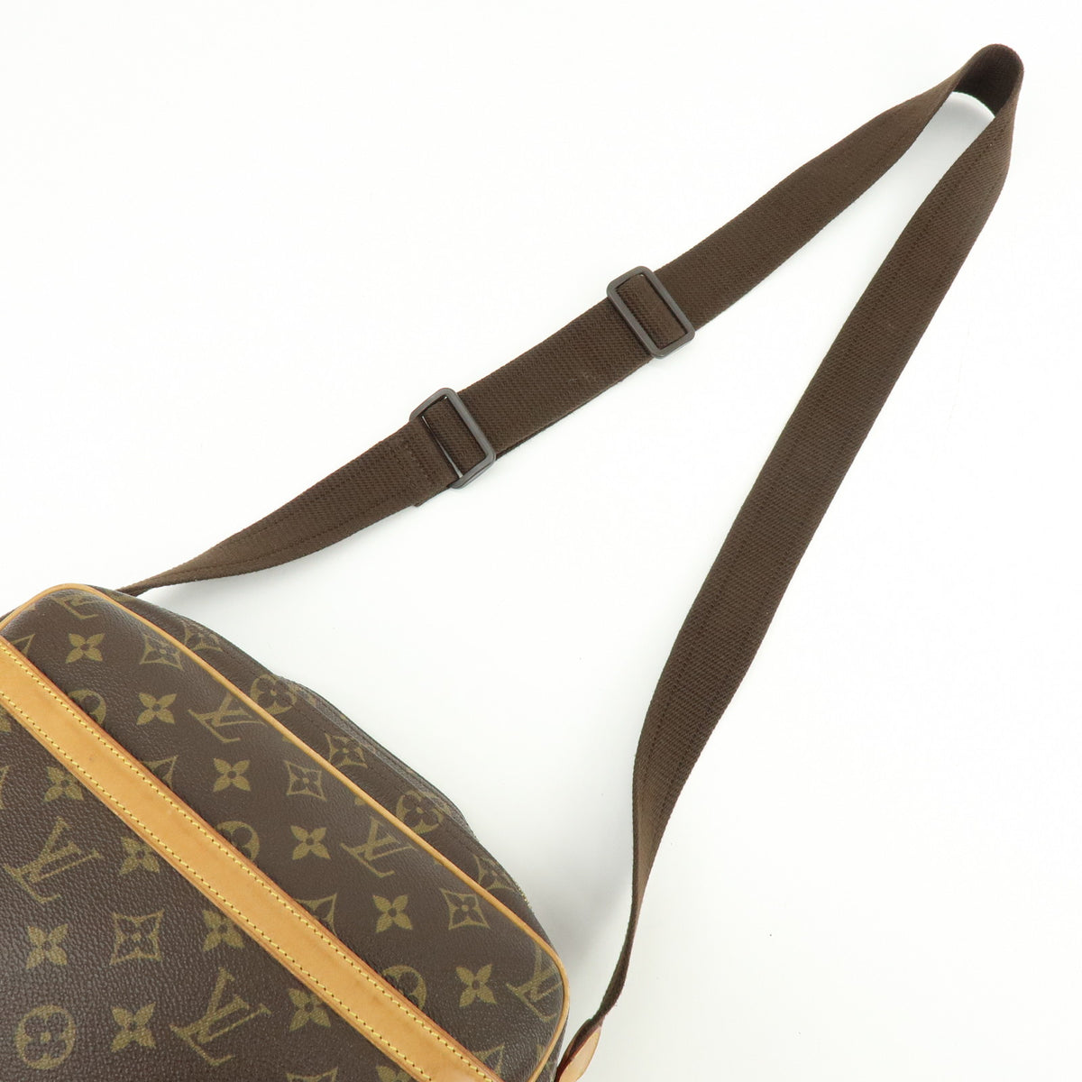 Louis Vuitton Monogram Reporter PM Shoulder Crossbody Bag Brown M45254