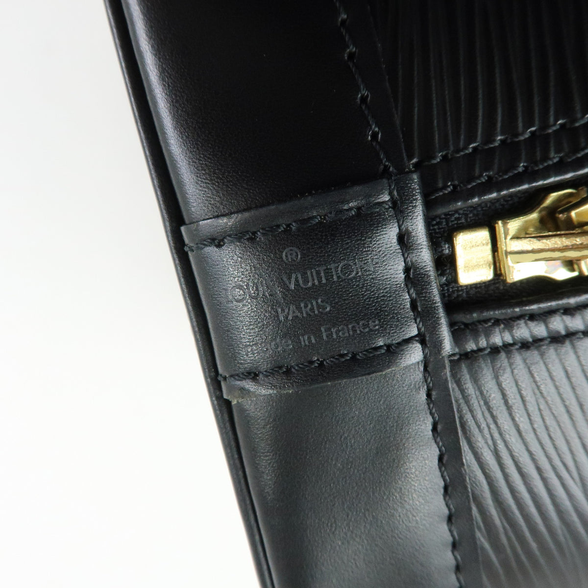Louis Vuitton Epi Alma Leather Hand Bag Noir Black M52142