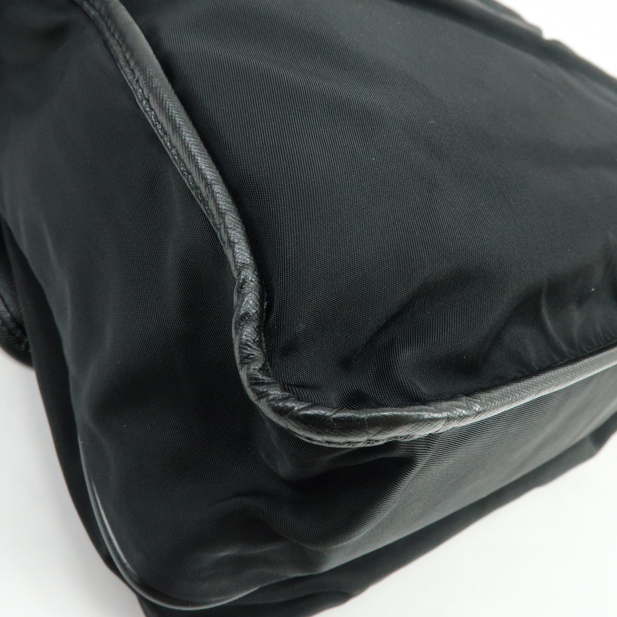 PRADA Triangle Logo Nylon Saffiano Leather Shoulder Bag Crossbody Bag