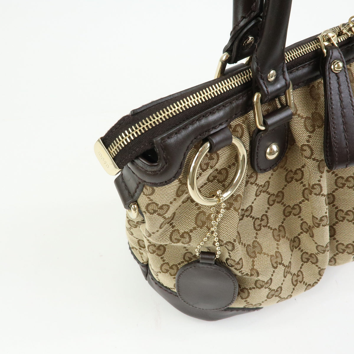 GUCCI Sukey Interlocking G GG Canvas Leather 2Way Shoulder Bag 247902