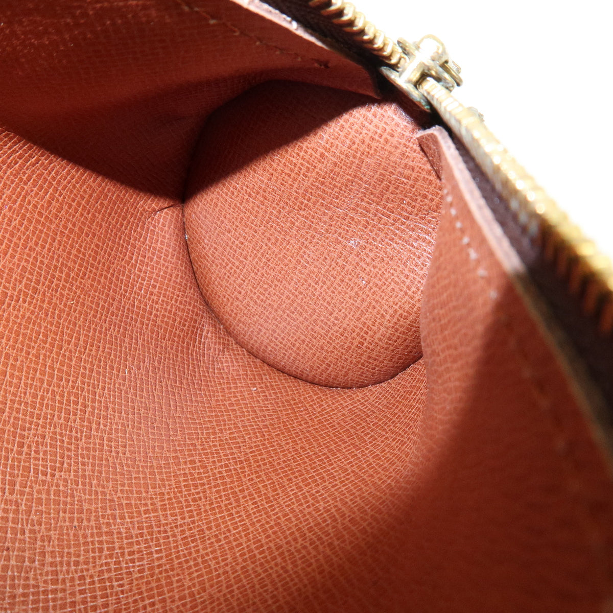 Louis Vuitton Monogram Trousse Ronde Pen Case Pouch Brown M47630