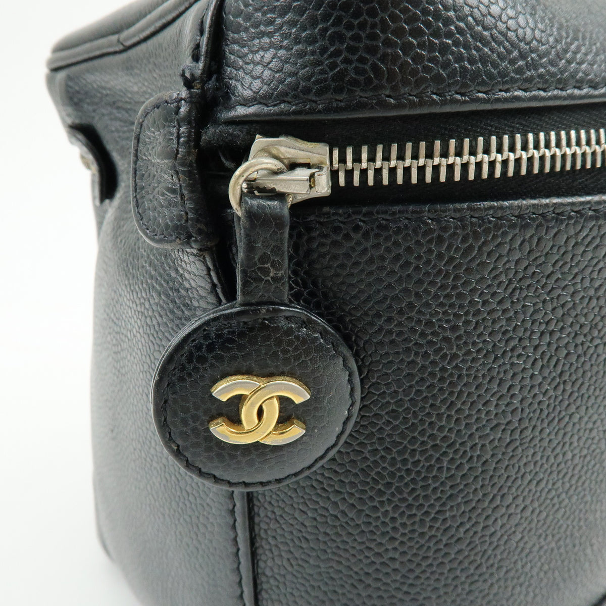 CHANEL COCO Mark Caviarskin Vanity Bag Chain Strap Hand Bag A01998 Lot