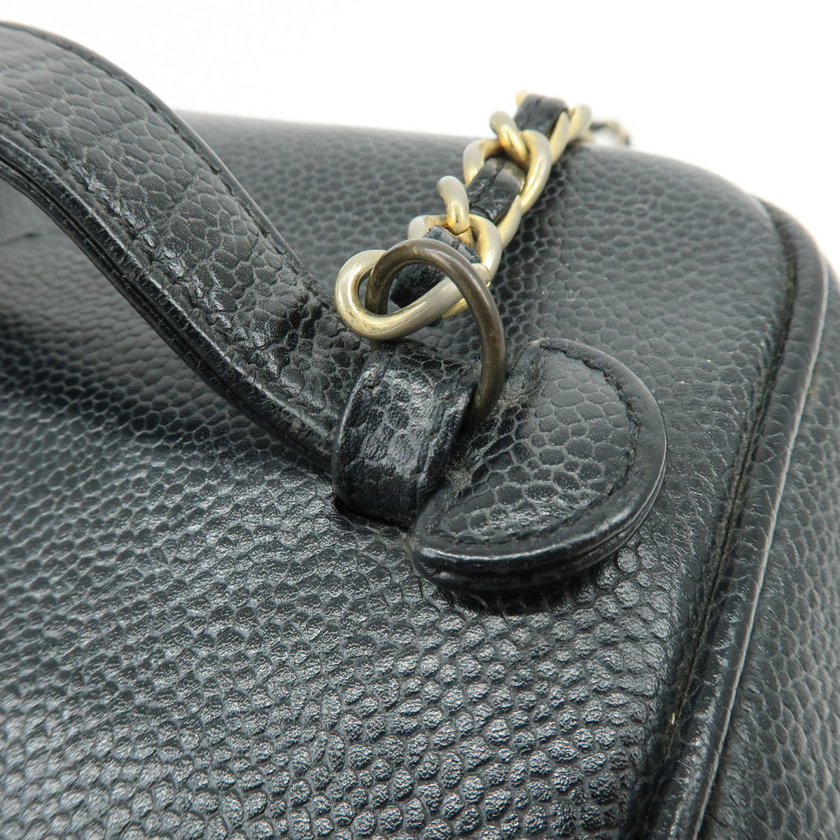 CHANEL COCO Mark Caviarskin Vanity Bag Chain Strap Hand Bag A01998 Lot