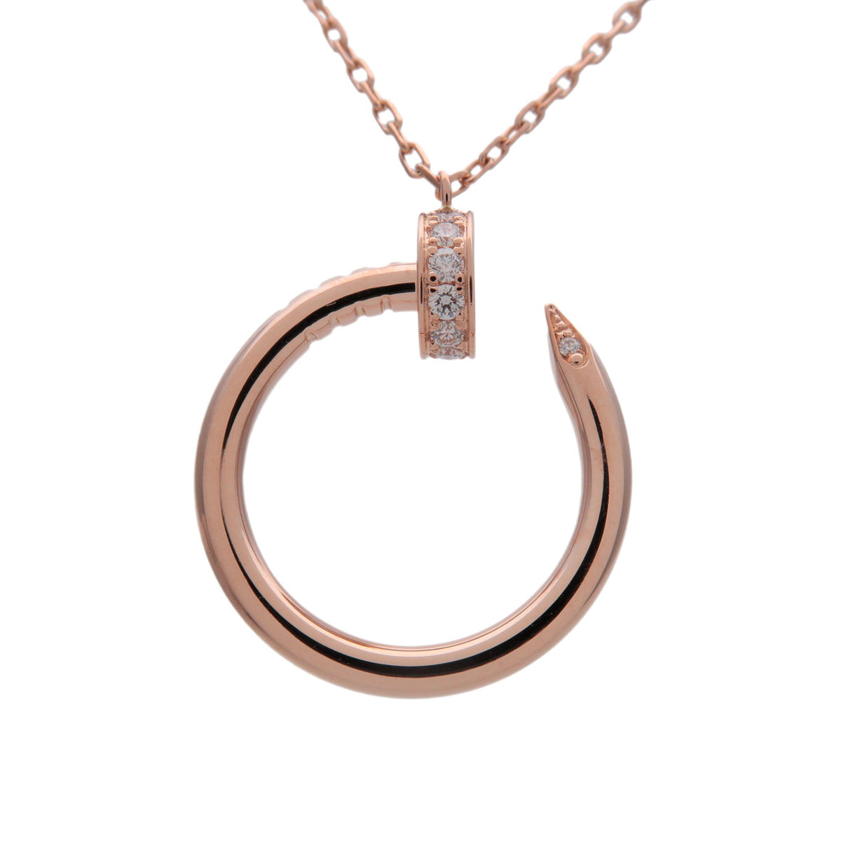 Cartier Juste un Clou 14P Diamond Necklace K18 750PG Rose Gold