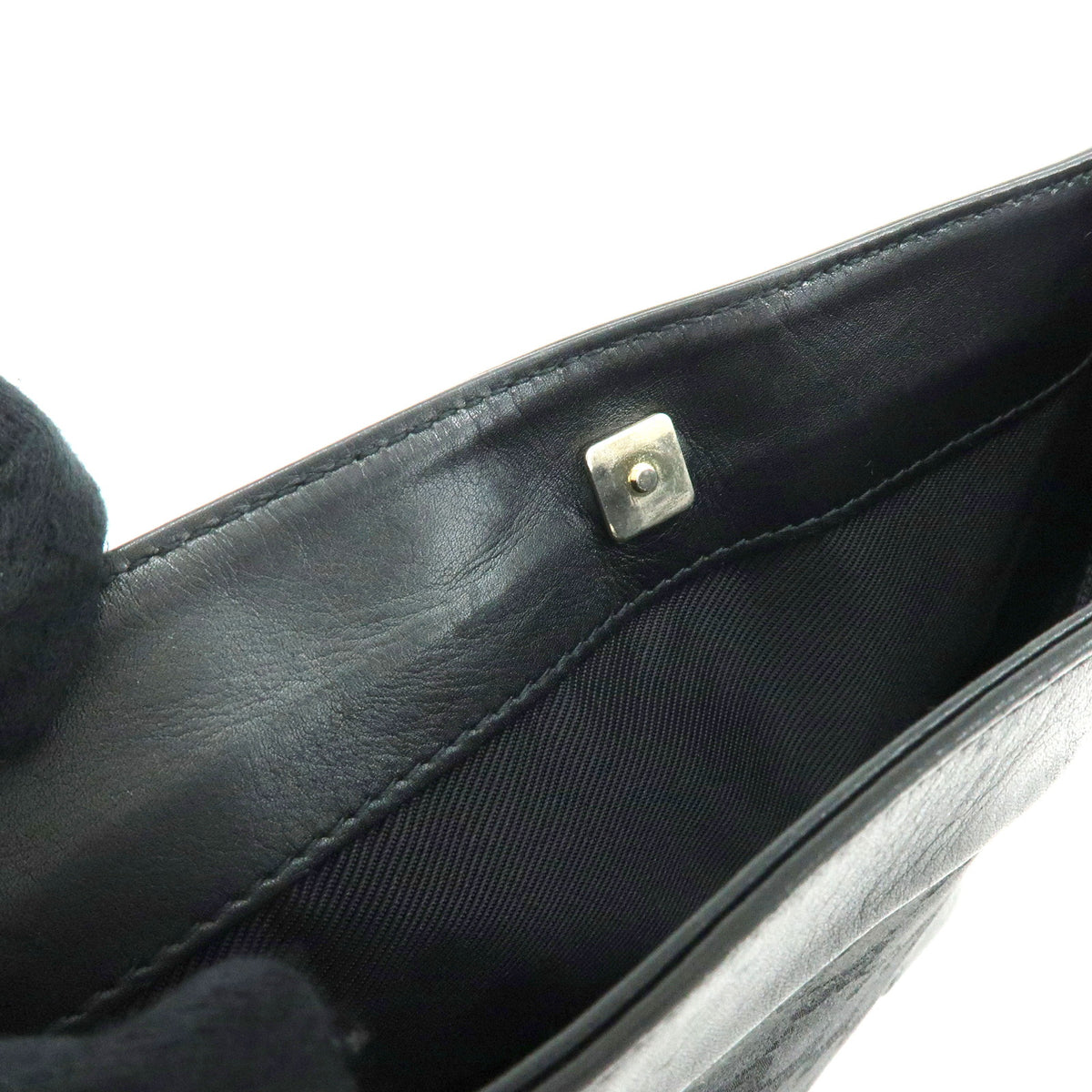 GUCCI GG Canvas Leather Shoulder Bag Hand Bag Black 33900