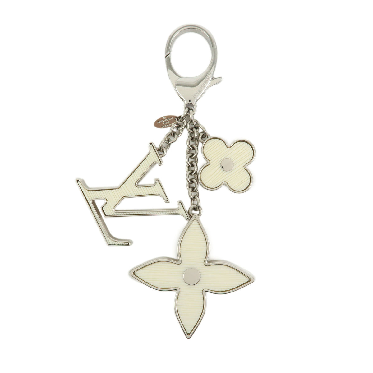 Louis Vuitton Bijoux Sac Fleur de Epi Bag Charm Key Holder White M65085