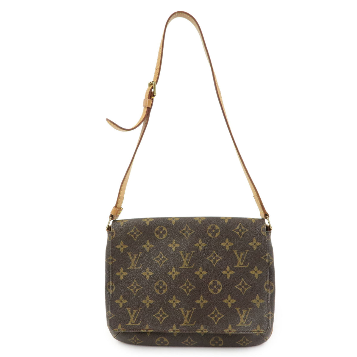 Louis Vuitton Monogram Musette Tango Short Shoulder Bag Brown M51257