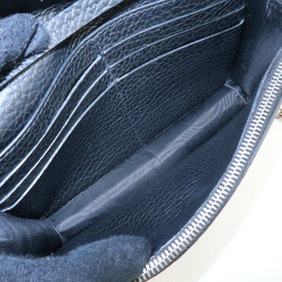 Maison Margiela Four-Stitch Leather Chain Wallet Shoulder Bag Black