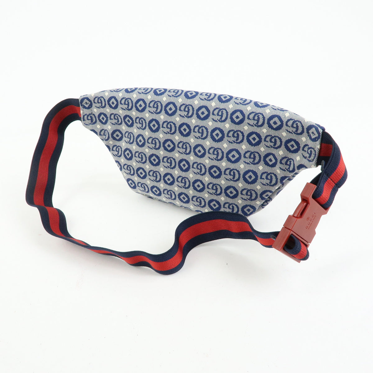 GUCCI Children's Canvas Leather Body Bag Waist Bag Blue 502095