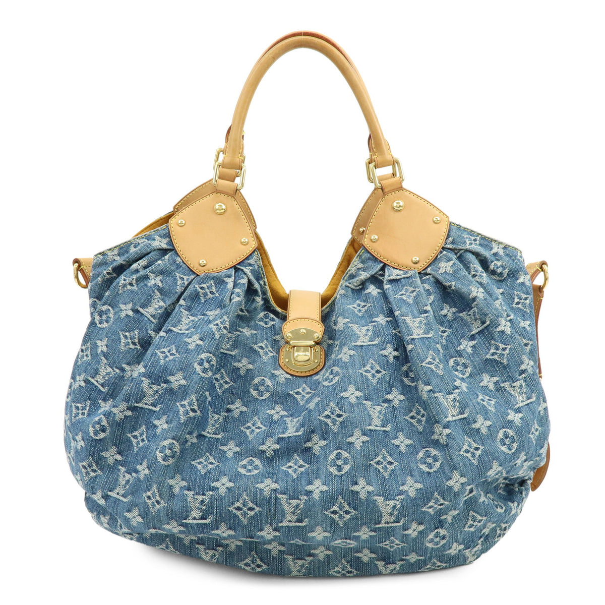 Louis Vuitton Monogram Denim XL Shoulder Bag Tote Bag Blue M95515