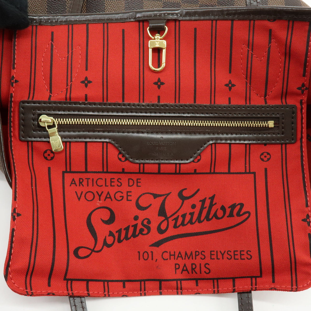 Louis Vuitton Damier Neverfull PM Tote Bag Shoulder Bag Ebene N51109