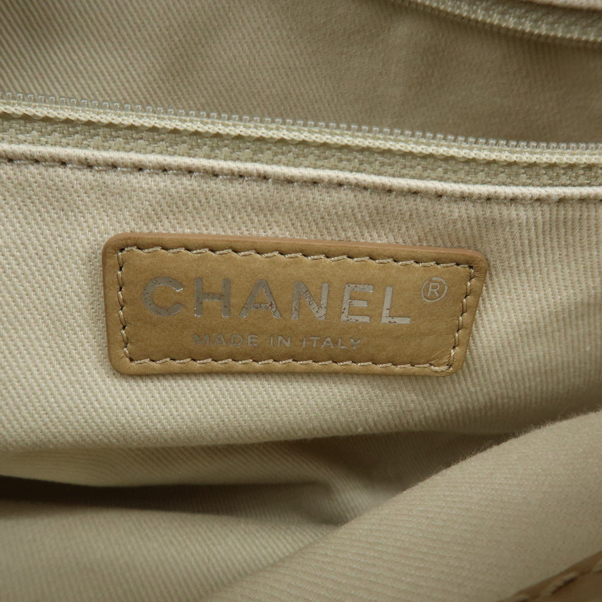 CHANEL COCO Mark Matelasse Chain Shoulder Bag Tote Bag Beige Silver