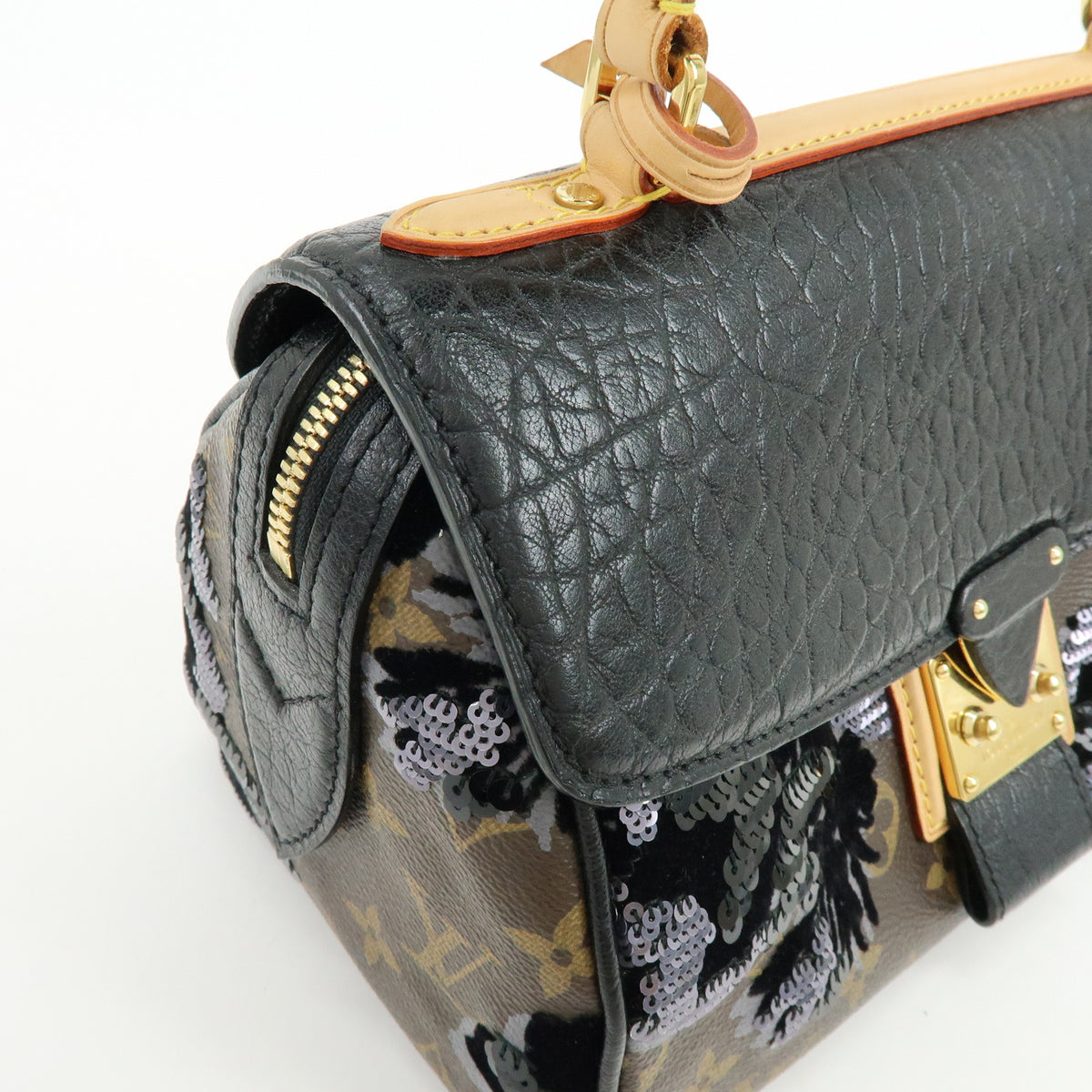 Louis Vuitton Monogram Fleur de Jais Carrousel Hand Bag M40434