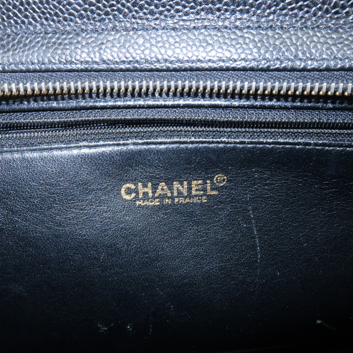 CHANEL Matelasse Caviarskin Shoulder Bag Tote Bag Black