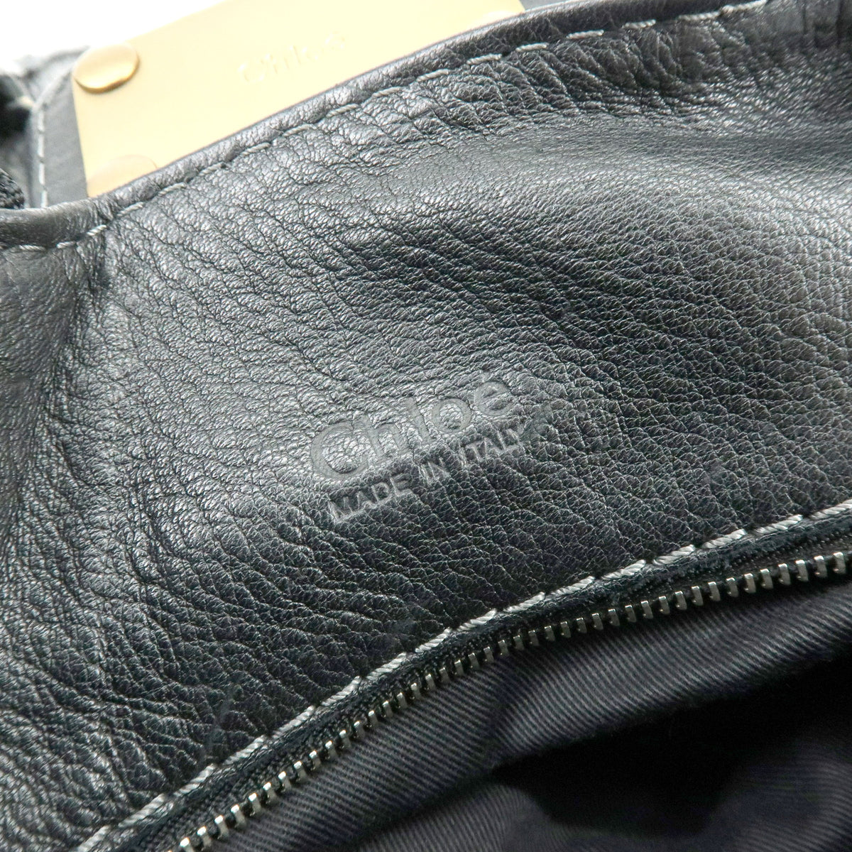 Chloe Paddington Leather Hand Bag Shoulder Bag Black