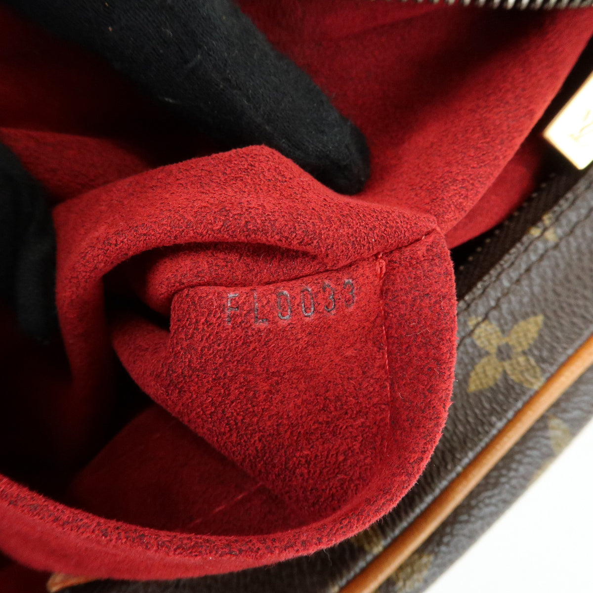 Louis Vuitton Monogram Croissant MM Leather Shoulder Bag Brown M51512