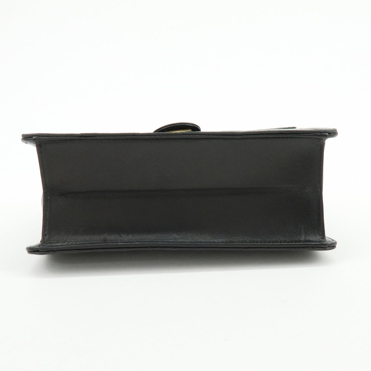 CHANEL Matelasse Lamb Skin Chain Shoulder Bag Black Gold