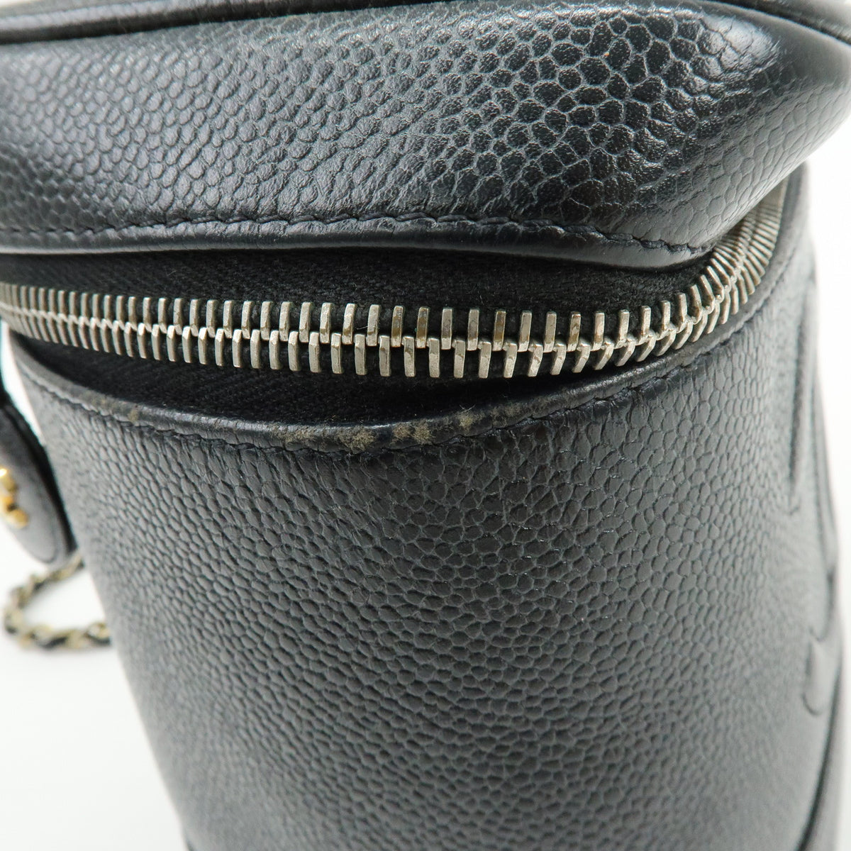 CHANEL COCO Mark Caviarskin Vanity Bag Chain Strap Hand Bag A01998 Lot