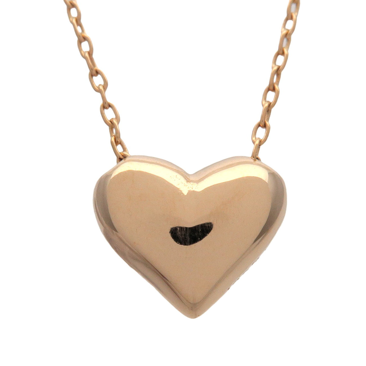 Tiffany & Co Dots Heart 3P Diamond Necklace K18 750YG PT950