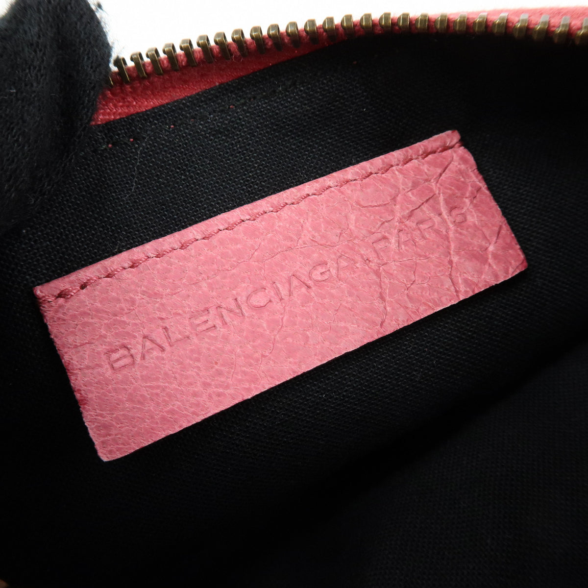 BALENCIAGA Classic Leather Mini Pouch Coin Purse Pink 130783