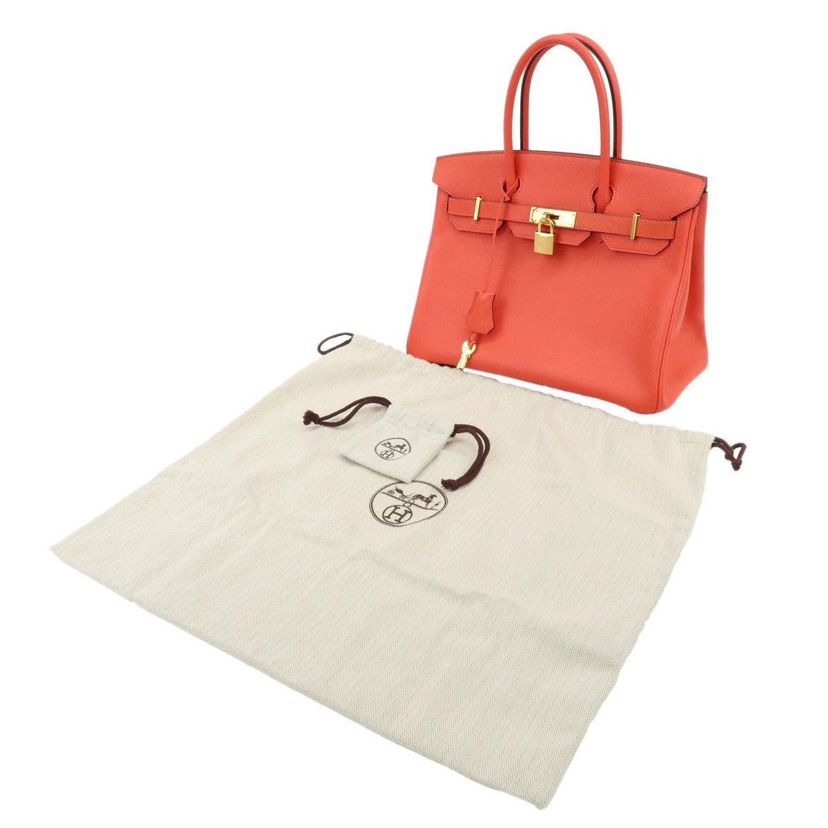 HERMES Birkin 30 Veau Epsom Leather Hand Bag Rose Jaipur