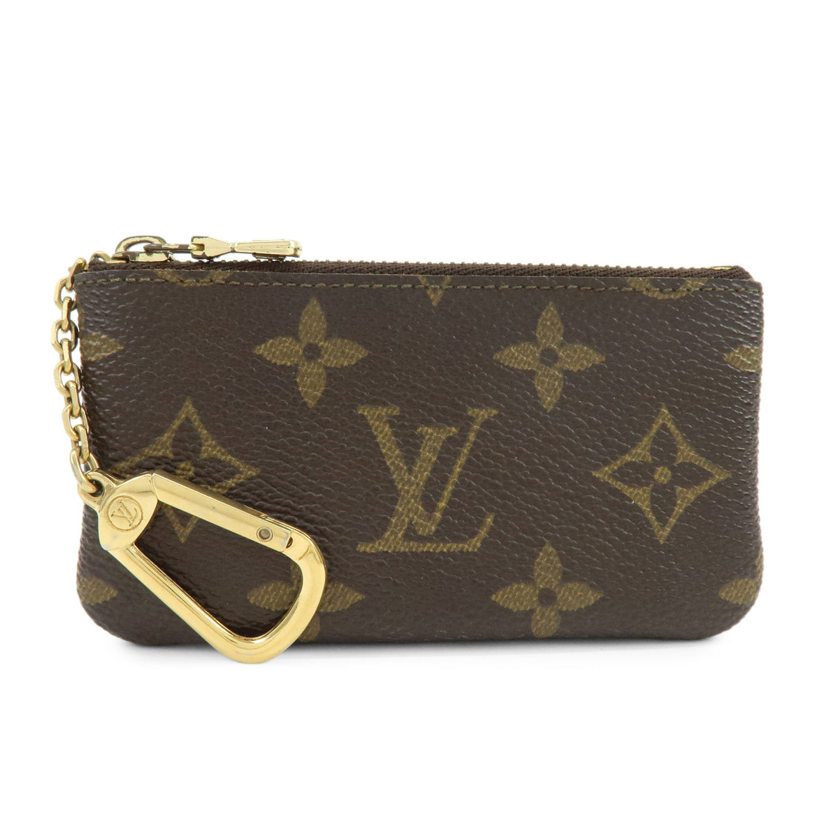 Louis Vuitton Monogram Pochette Cles Coin Case Key Case Brown M62650