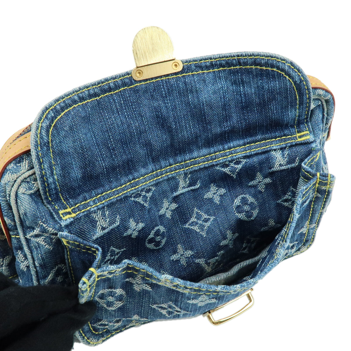 Louis Vuitton Monogram Denim Bum Bag Waist Bag Body Bag Blue M95347