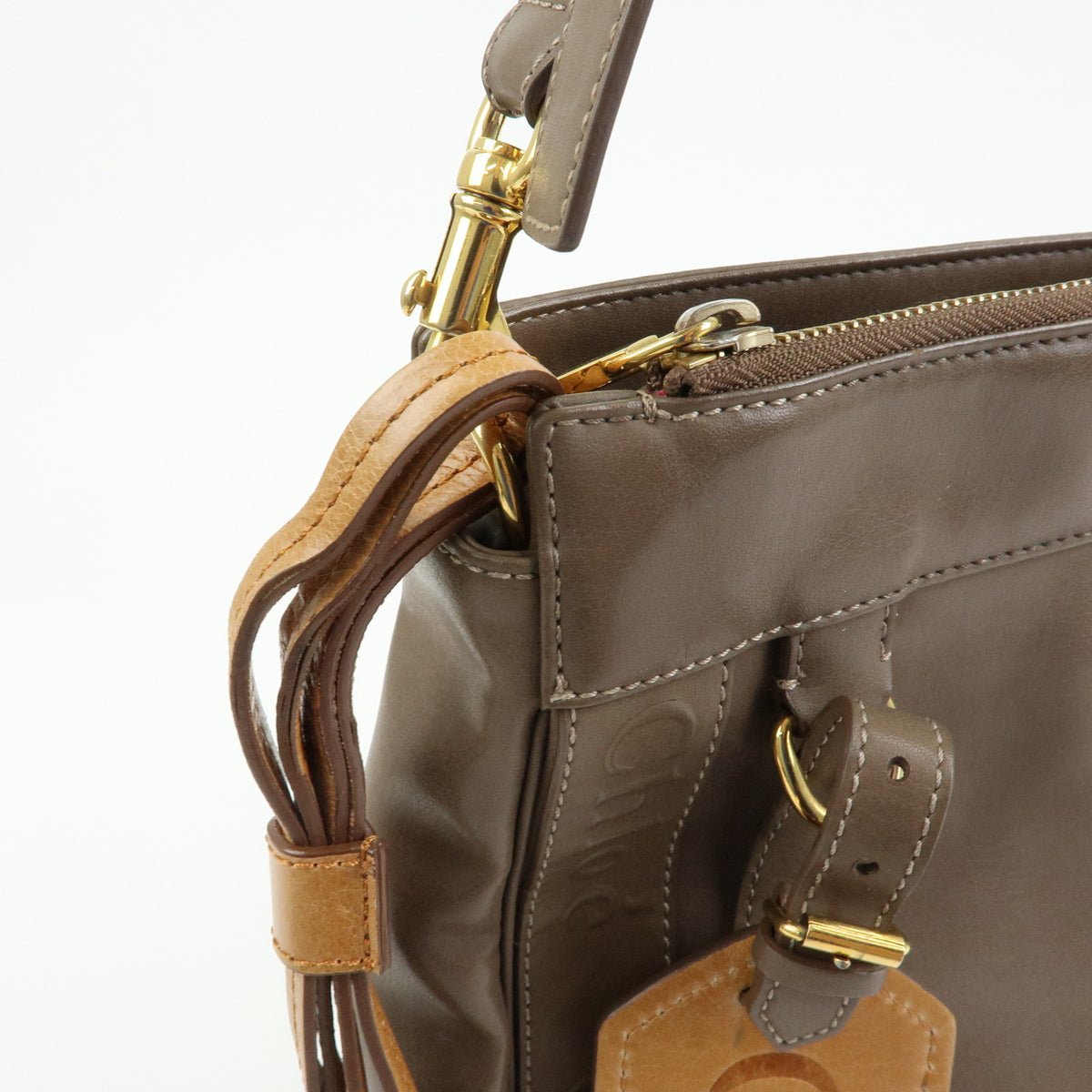 Chloe Eden Leather Shoulder Bag Crossbody Bag Brown
