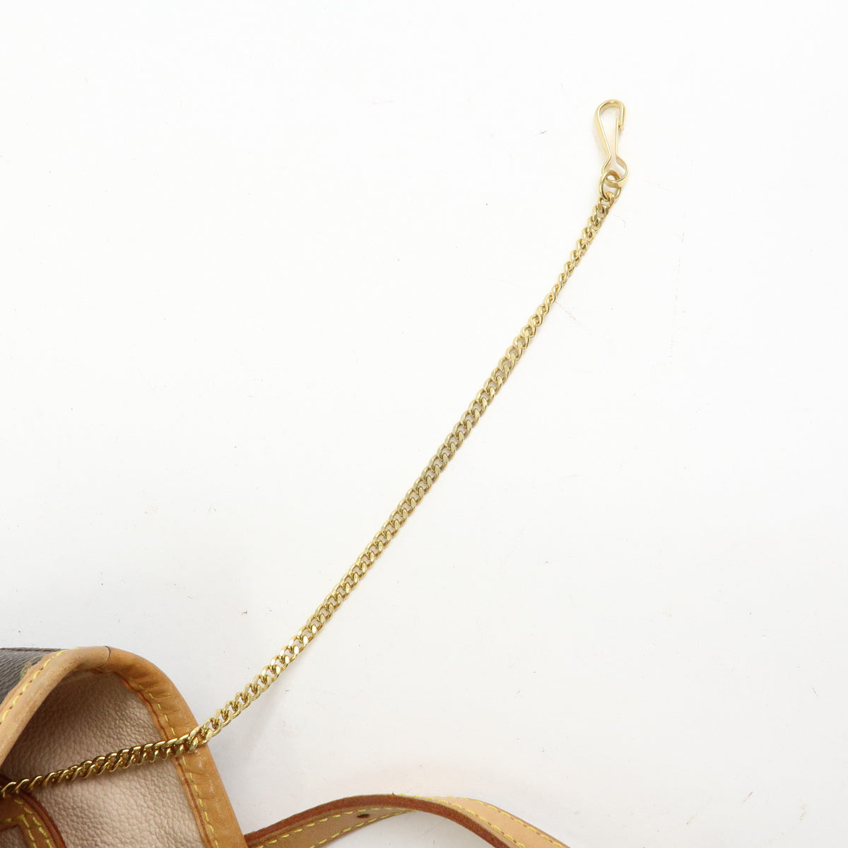 Louis Vuitton Monogram Canvas Leather Bucket PM Hand Bag Brown M42238