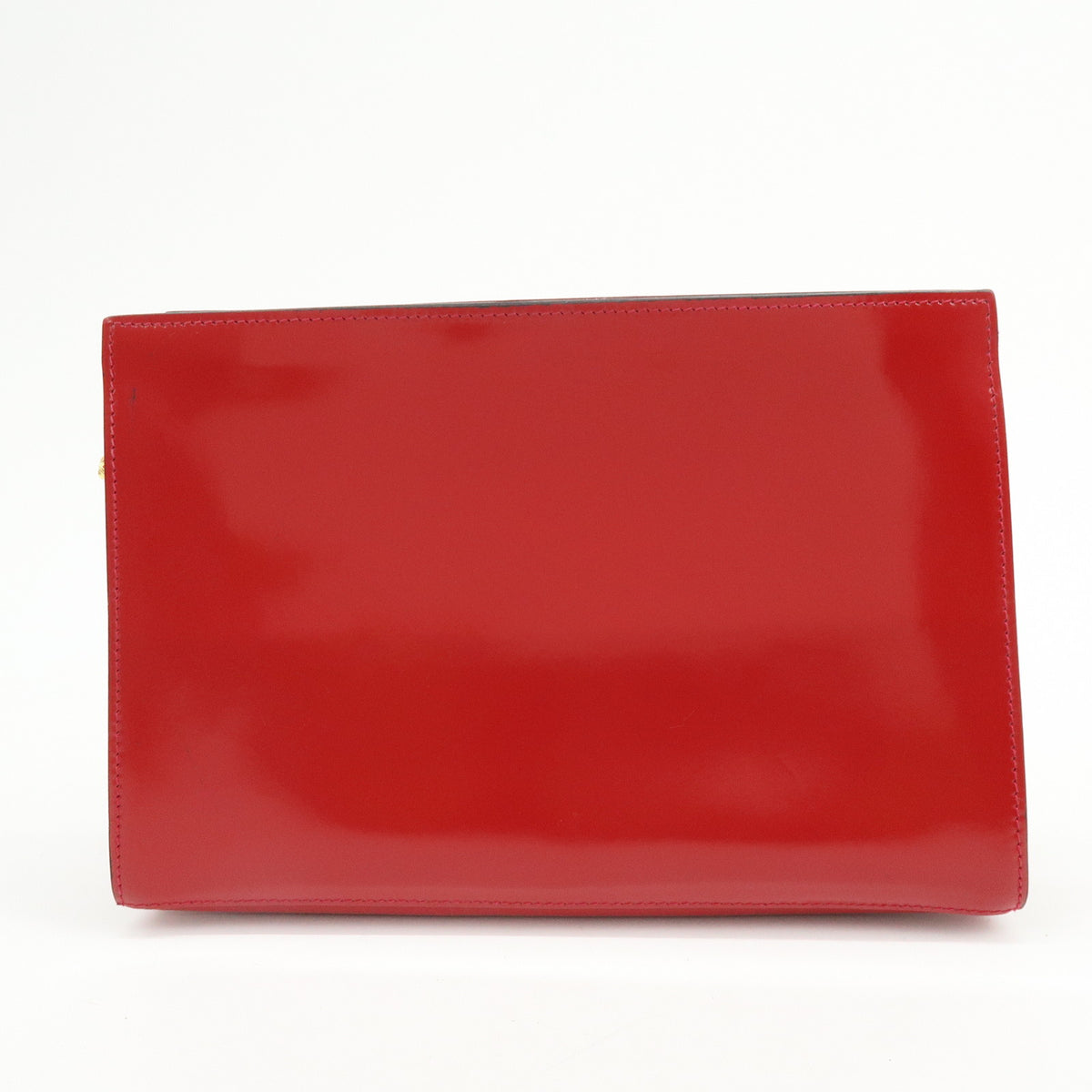 Ferragamo Patent Leather Shoulder Bag Crossbody Bag Red