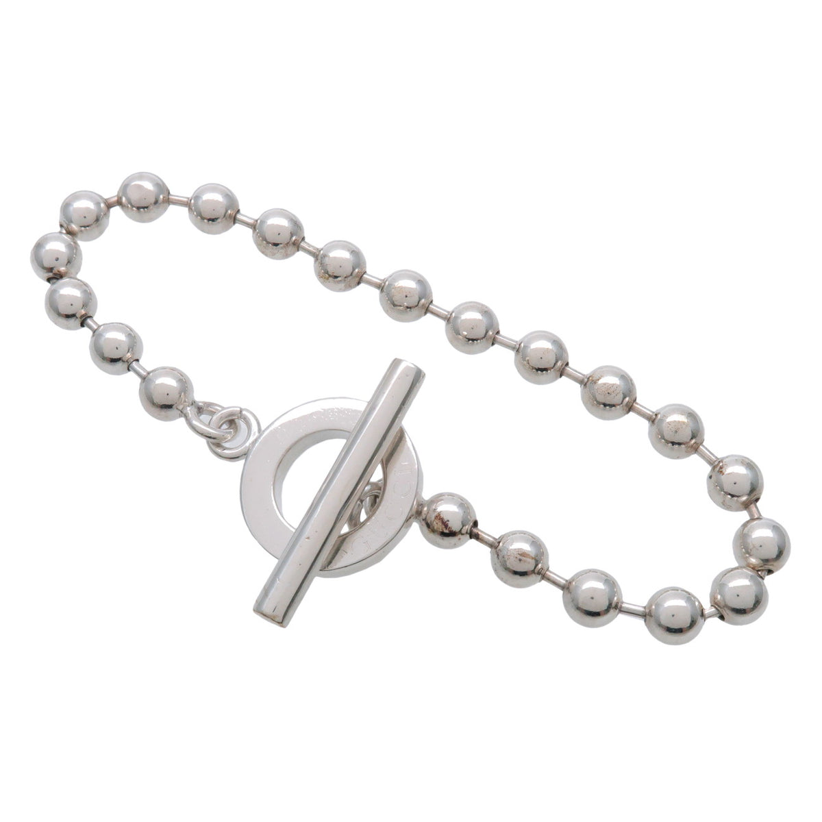 GUCCI Ball Chain Toggle Bracelet SV925 Silver