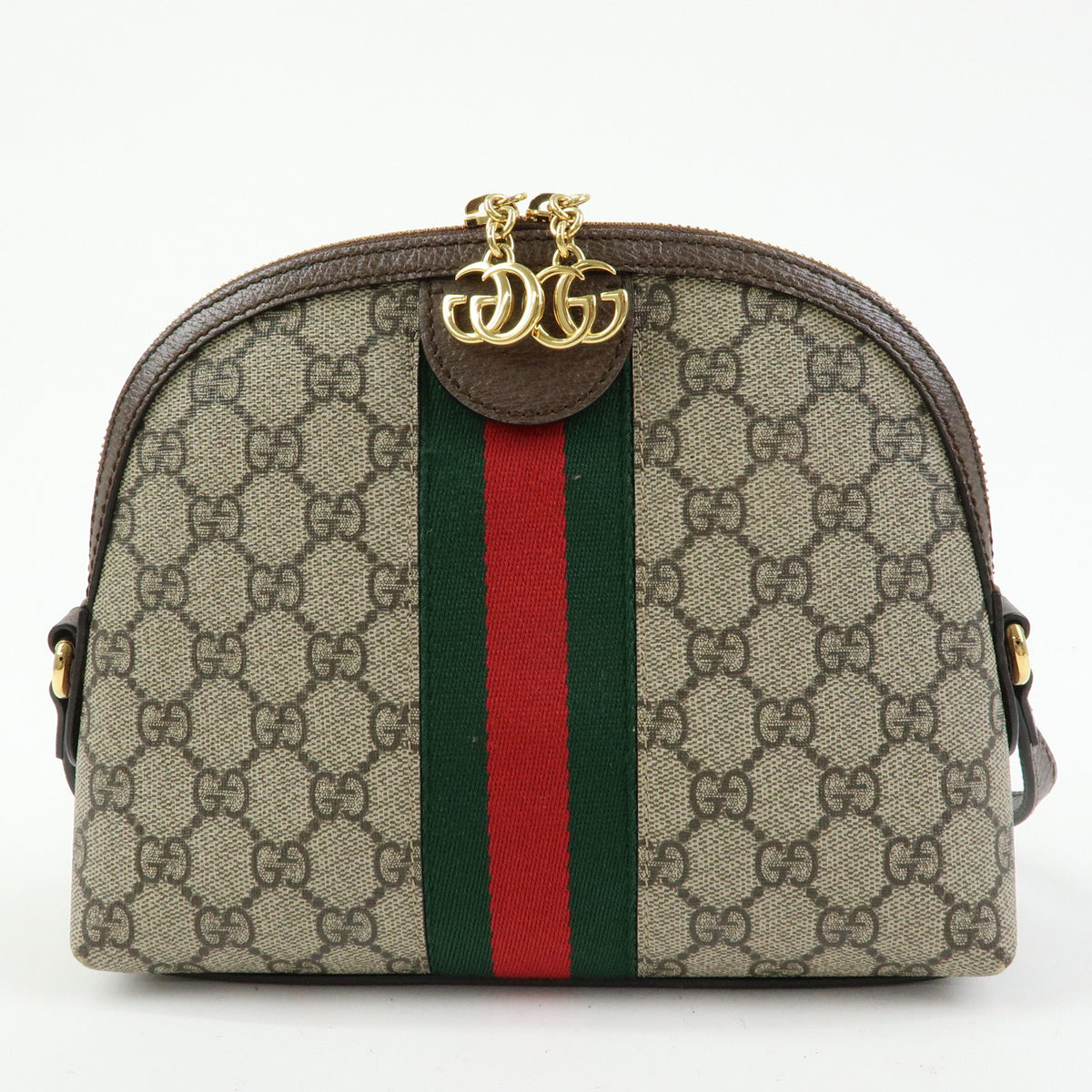 GUCCI Ophidia Sherry Double G GG Supreme Leather Shoulder Bag 499621