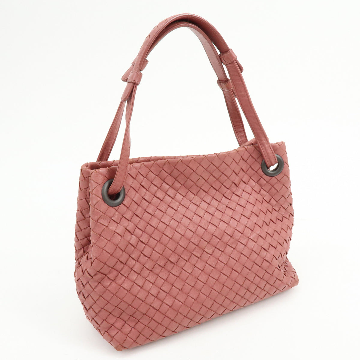 BOTTEGA VENETA Intrecciato Leather Hand Bag Shoulder Bag Pink