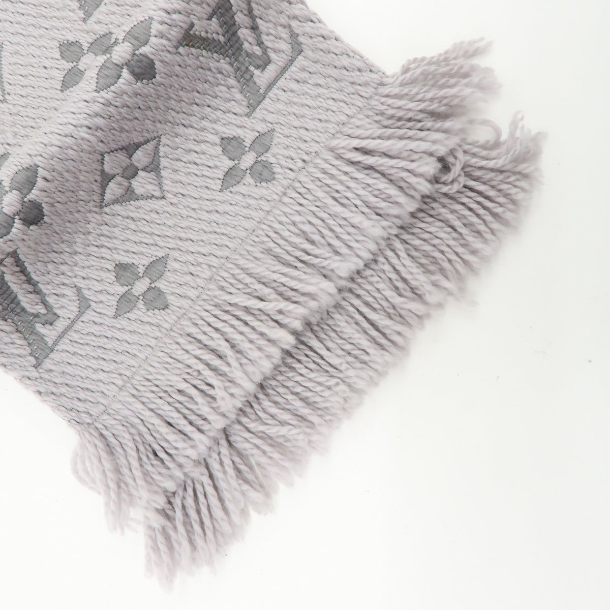 Louis Vuitton Monogram Escharp Logomania Scarf Gris Perle M74742