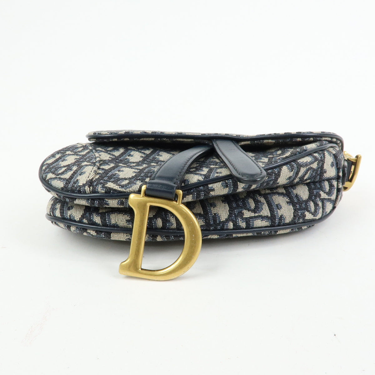 Christian Dior Trotter Saddle Jacquard Canvas Leather 2Way Bag Hand Bag
