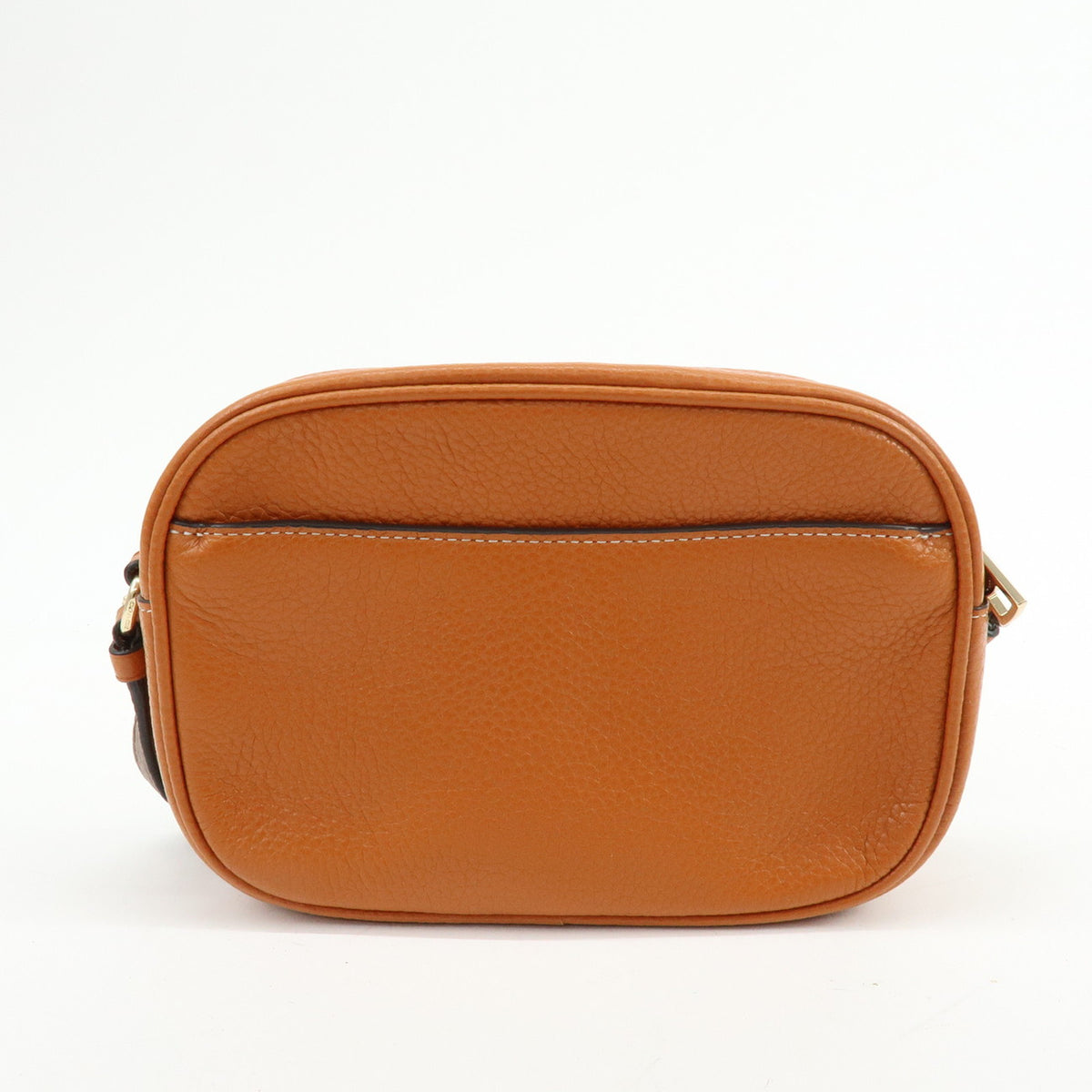 COACH Logo Leather Shoulder Bag Crossbody Bag Camel Brown