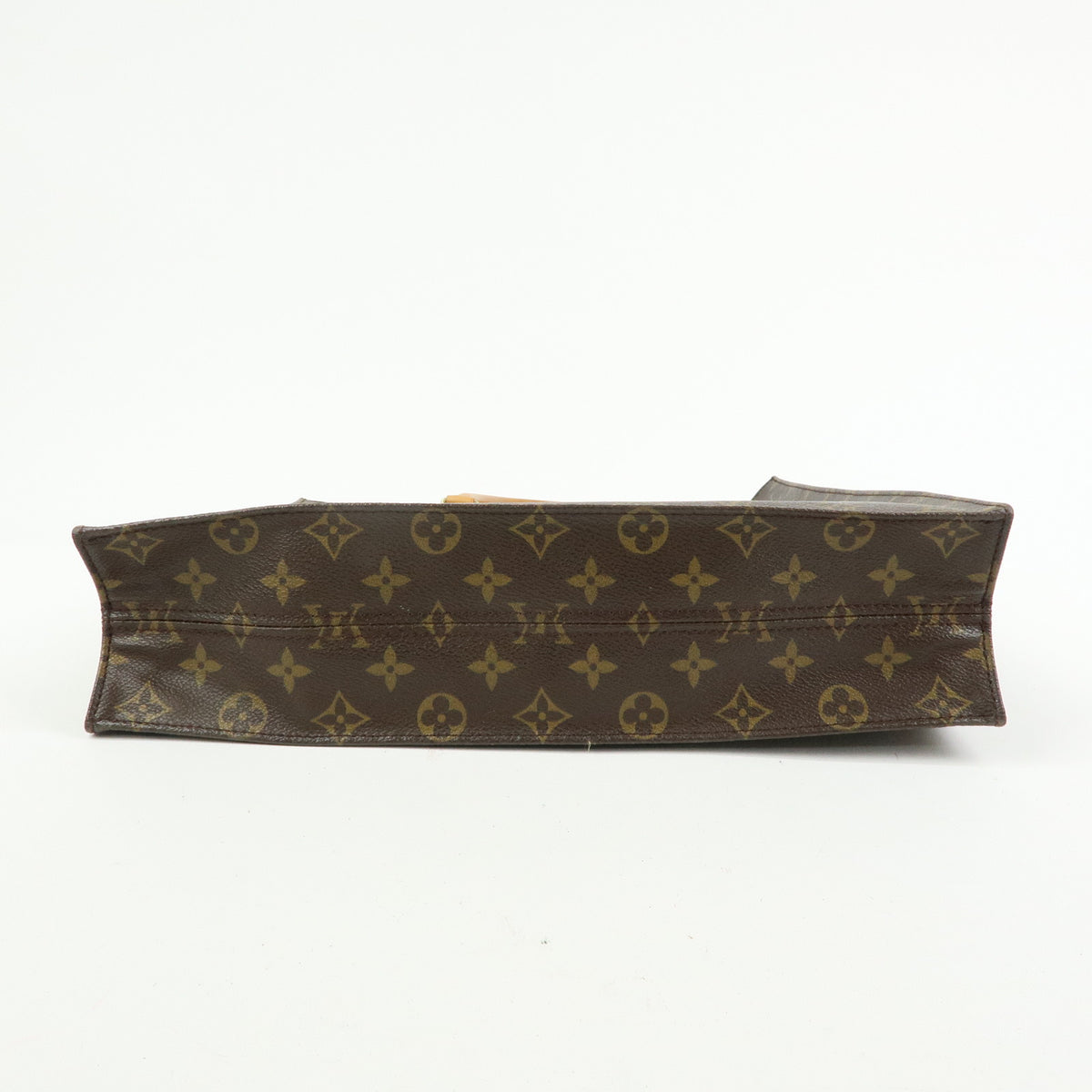 Louis Vuitton Monogram Sac Plat Tote Bag Hand Bag Brown M51140