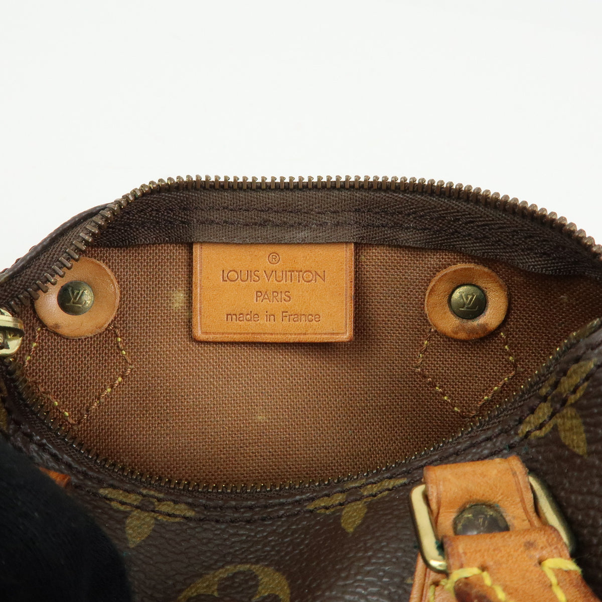 Louis Vuitton Monogram Mini Speedy Hand Bag & Strap M41534 J00142 Lot