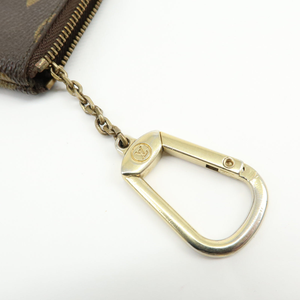 Louis Vuitton Monogram Pochette Cles Coin Case Key Case Brown M62650