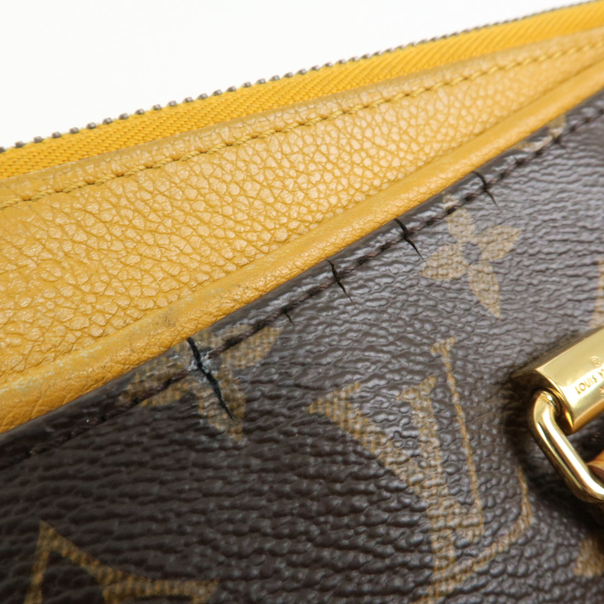 Louis Vuitton Monogram Pallas MM 2Way Bag Hand Bag Saffron M40929