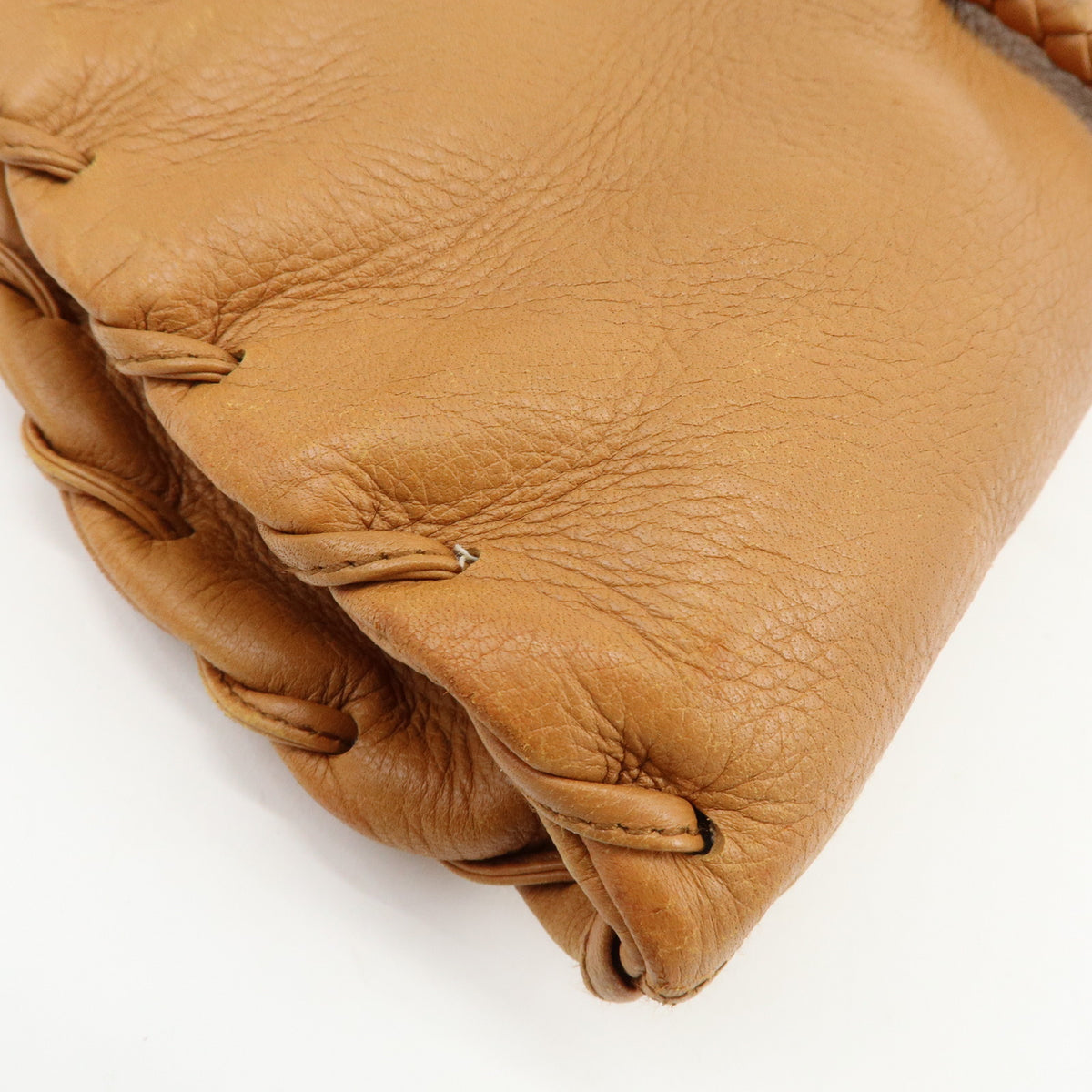 BOTTEGA VENETA Intrecciato Leather Shoulder Bag Hand Bag Brown