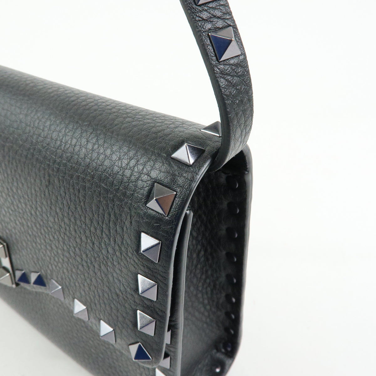 VALENTINO Rockstud Small Leather Shoulder Bag Black