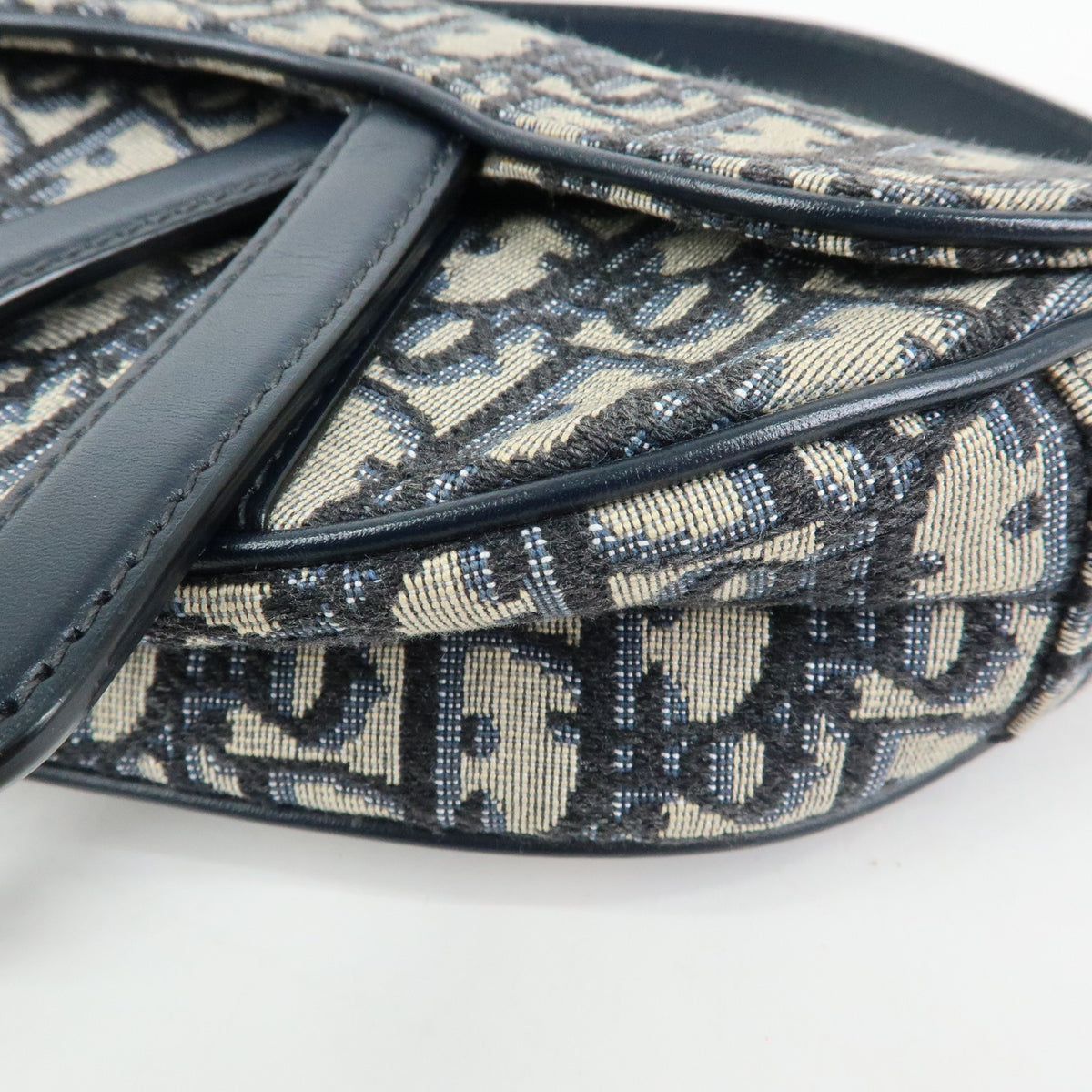 Christian Dior Trotter Saddle Jacquard Canvas Leather 2Way Bag Hand Bag