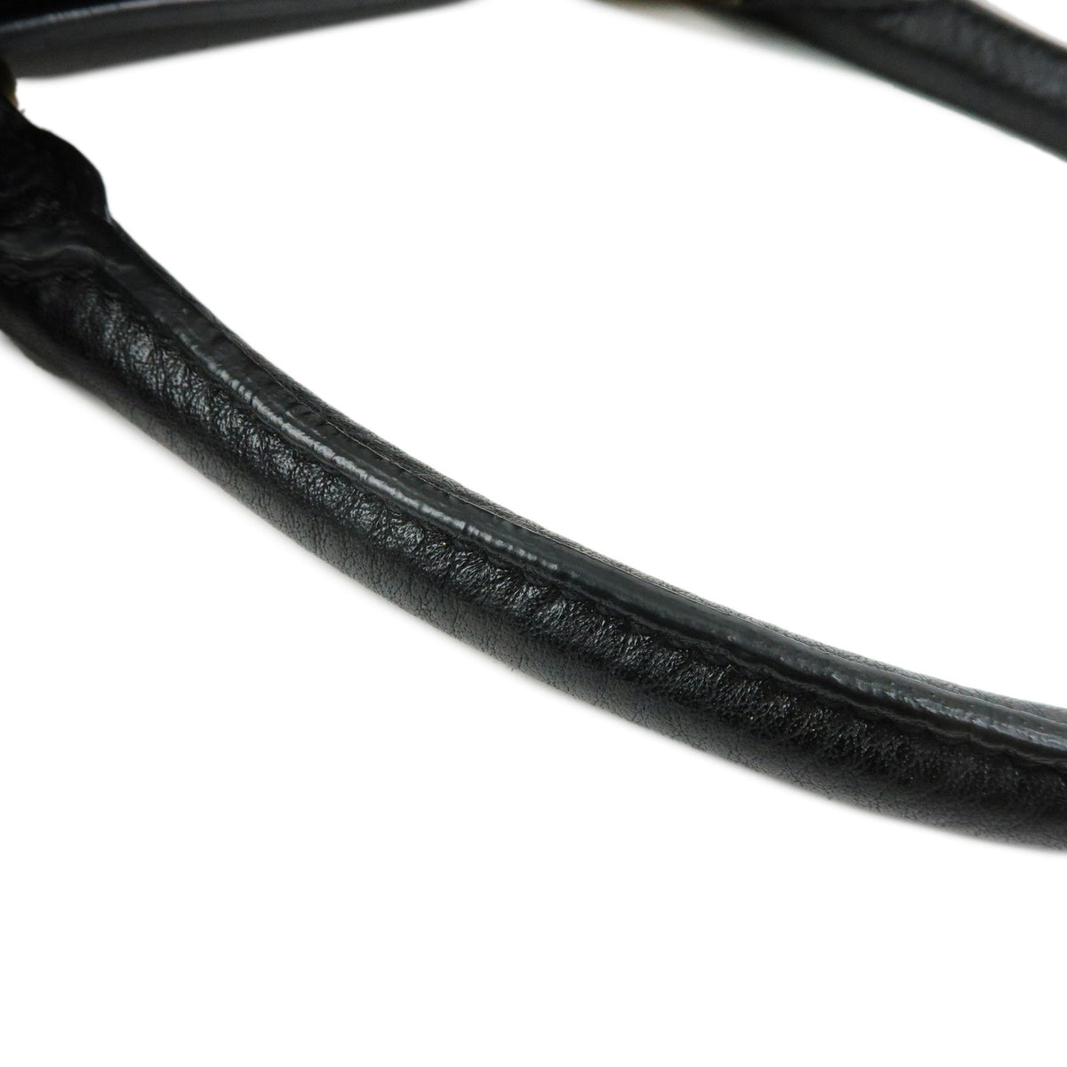 PRADA Logo Leather 2Way Bag Hand Bag Black