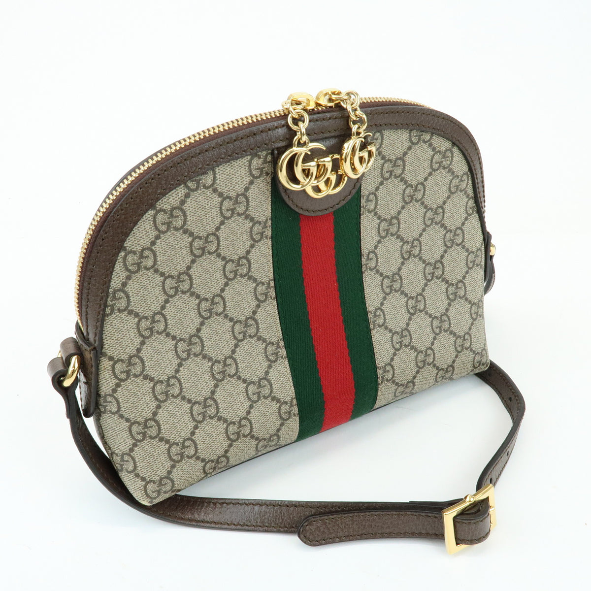 GUCCI Ophidia Sherry Double G GG Supreme Leather Shoulder Bag 499621