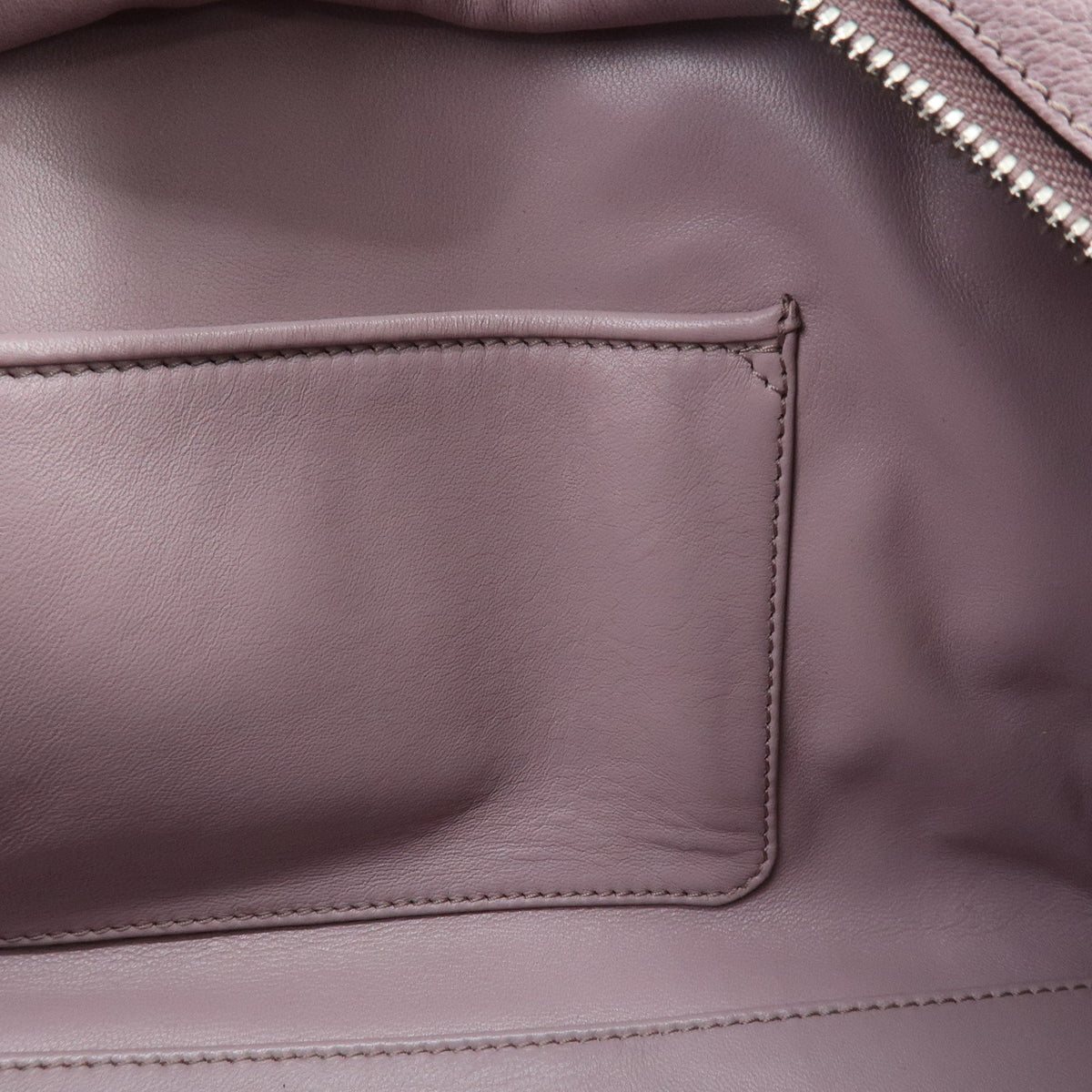 LOEWE Anagram Amazona 28 Leather Hand Bag Tote Bag Purple Pink